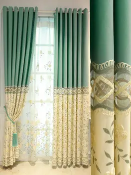 

Curtain Fabric Factory Direct European Style Fabric Modern Minimalist Living Room Bedroom Customized Curtain Finished Product
