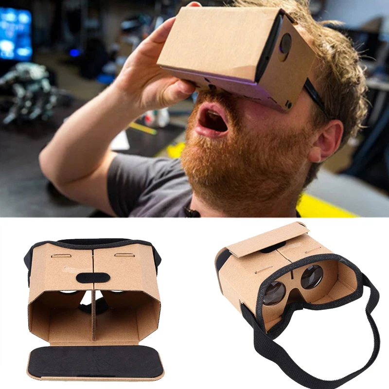 Очки виртуальной реальности DIY картонные 3D очки VR Бумажные смартфон шлем