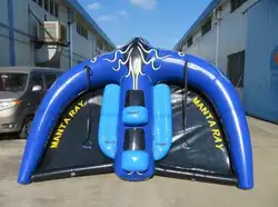 Новые синие надувной Летающий Manta Ray для водная игрушка