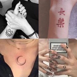 Dark funny face Tattoo Sticker Changle clown waterproof lasting flower arm black and white cool temporary tattoo  fake tattoo