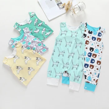 

2019 Summer Newborn Infant Baby Romper Clothes Boy&Girls Toddler Casual Sleeveless Jumpsuit