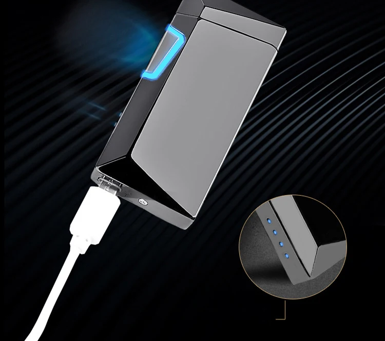 Цинковый сплав светодиодный сенсорный прикуриватель ветрозащитные Плазменные двойные дуговые зажигалки новинка электрическая зажигалка с подключением к USB гаджеты для мужчин