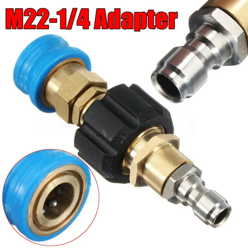 For Karcher M22 X 1/4 Adapter Pressure Washer Hose Lance Fitting Coupler 