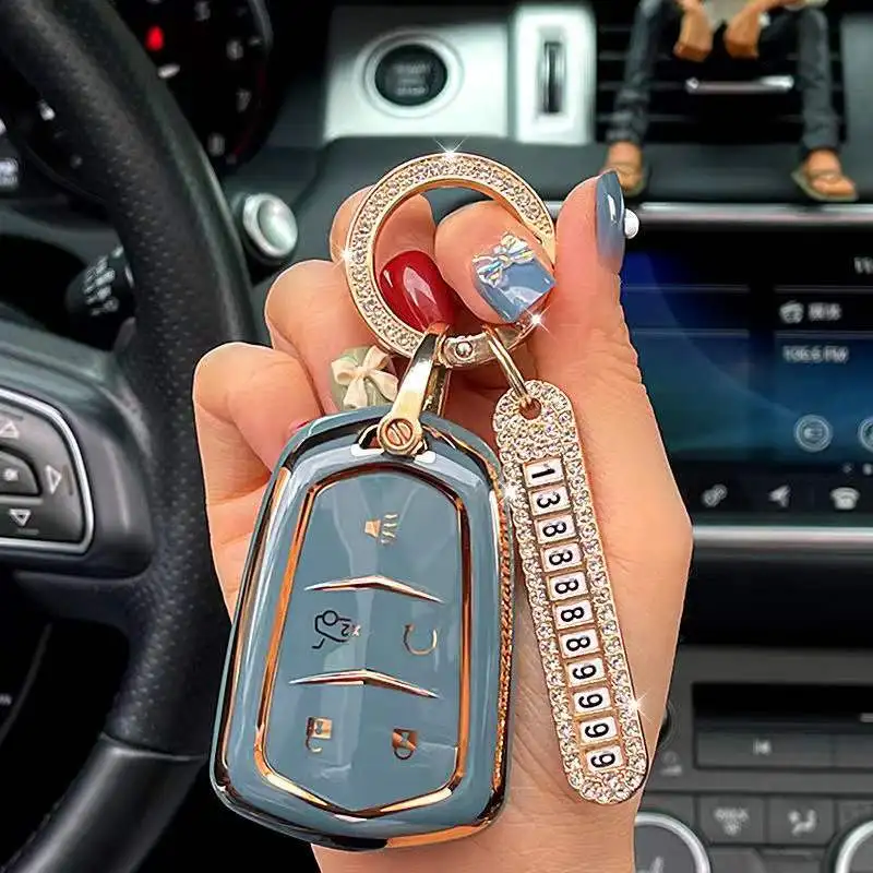 Cover Chiave/telecomando per Cadillac XT5 XT4/XTS XT6Key Bag CT4 CT5 CT6 ATS-L - H4a7ba21a15e142ceae517f737db10239Y