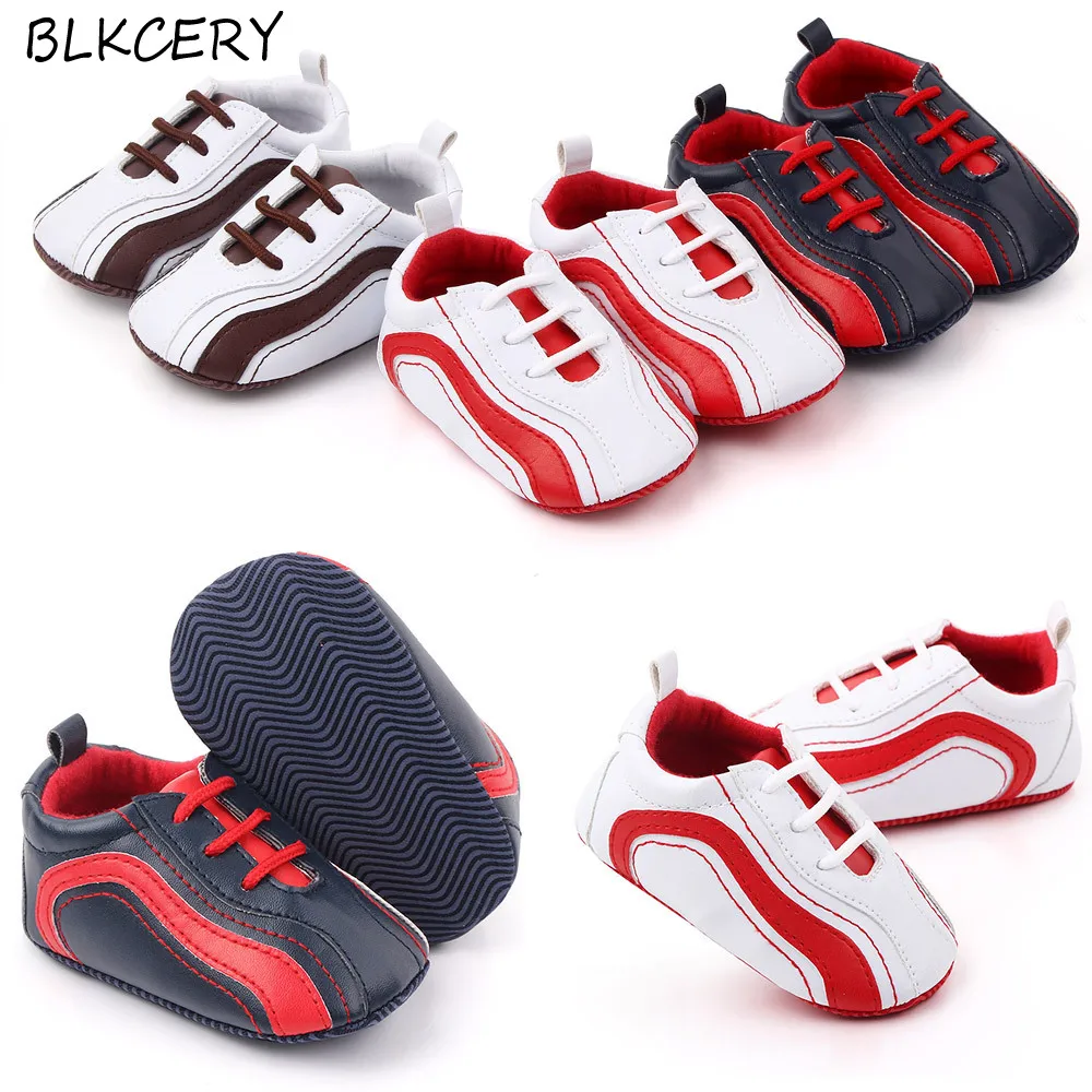 Neue Mode Neugeborenen Baby Weiche Sohle Turnschuhe Schuhe für 1 Jahr Alten Jungen Schuhe