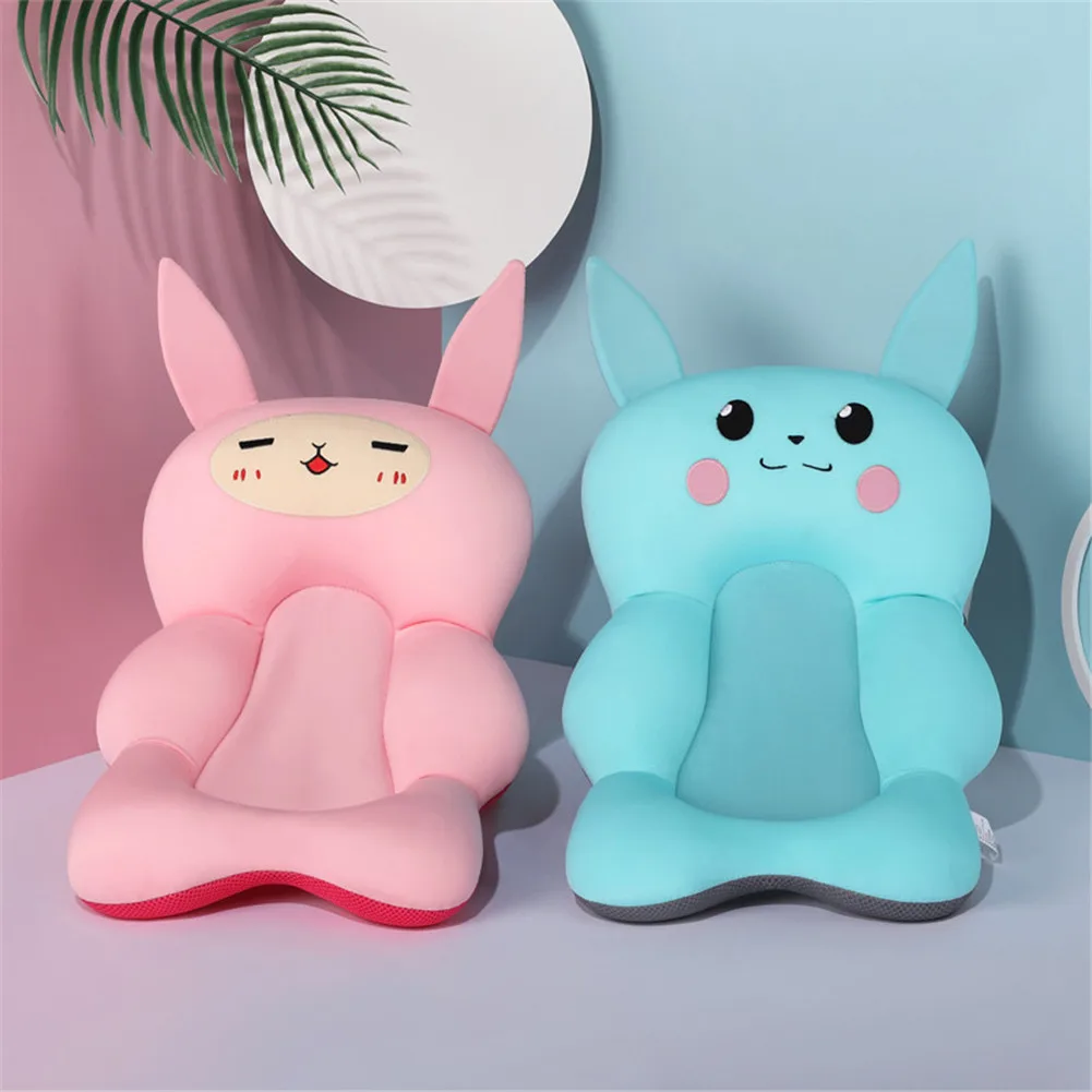Baby Shower Pillow Bath Seat Support Mat Pad Non-Slip Bathtub Mats Padded Comfy Rabbit Bather Safety Cushion | Мать и ребенок