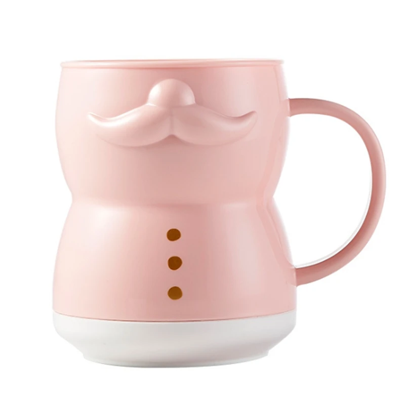 

PP Material Mouthwash Cup Environmental Protection Bathroom Supplies Beard Shape Toothbrush Mouthwash Cup Wash Mouthwash Cup 10P