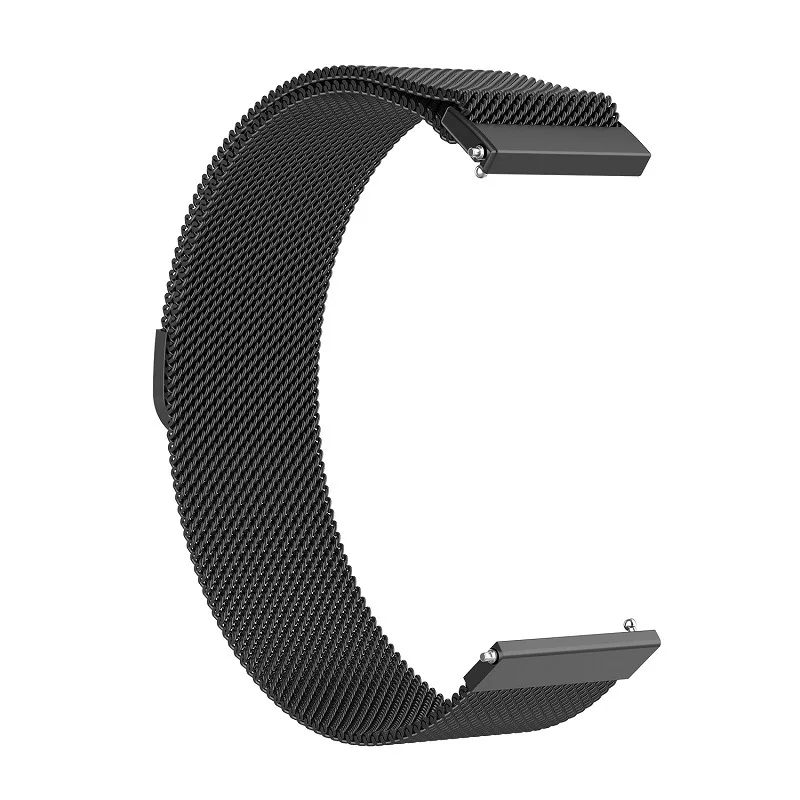 Ksadkvor for Xiaomi Mijia Amazfit GTR 42 47MM Wristband Strap Wrist Metal Milanese Loop Band with Screen Glass Protector Gift