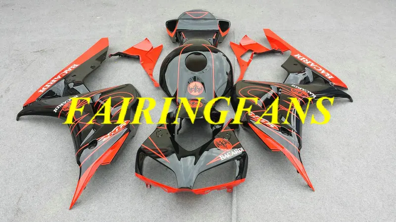 Мотоциклетный вставной обтекатель комплект для HONDA CBR1000RR 06 07CBR 1000 RR CBR 100RR 2006 2007 красно-черные Обтекатели Кузов+ подарки HB22