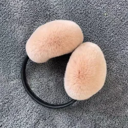 Rex Rabbit Fur Earmuff Women's Autumn and Winter Warm Earmuffs Earmuff Real Fur Ear Cover Ear Warmer Ear Muffs Winter