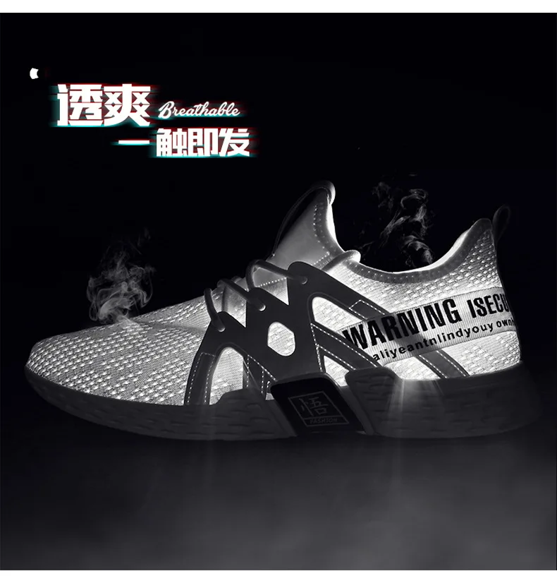 New Style Summer Breathable Korean-style Trend Men Sneakers Versatile Casual Shoes Fly Woven Athletic Shoes Students Trendy