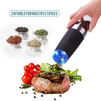 

Electric pepper grinder electric pepper mill gravity induction sea salt grinder seasoning bottle