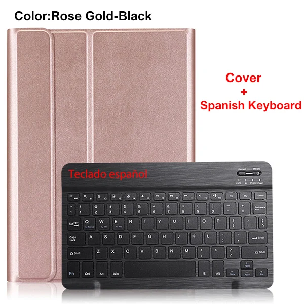 19IPAD102 BCBTSP MGJ Чехол-клавиатура из искусственной кожи для iPad 10,2 для Apple iPad 7-го поколения, беспроводной Bluetooth чехол-клавиатура с карандашом - Цвет: 19IPAD102 BCBTSP MGJ