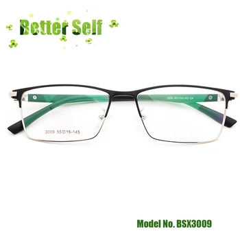 

Big Face Eyewear Metal Glasses BSX3009 Can Do Myopia Lens Comfortable Optical Frames Light TR90 Flexible Temple Spectacles