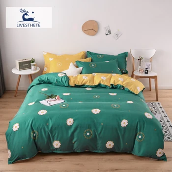 

Liv-Esthete Home Decoraton Nordic Adult Bedding Set Bed Quilt Cover Flat Sheet Pillowcase Single Twin Double Queen King Size k