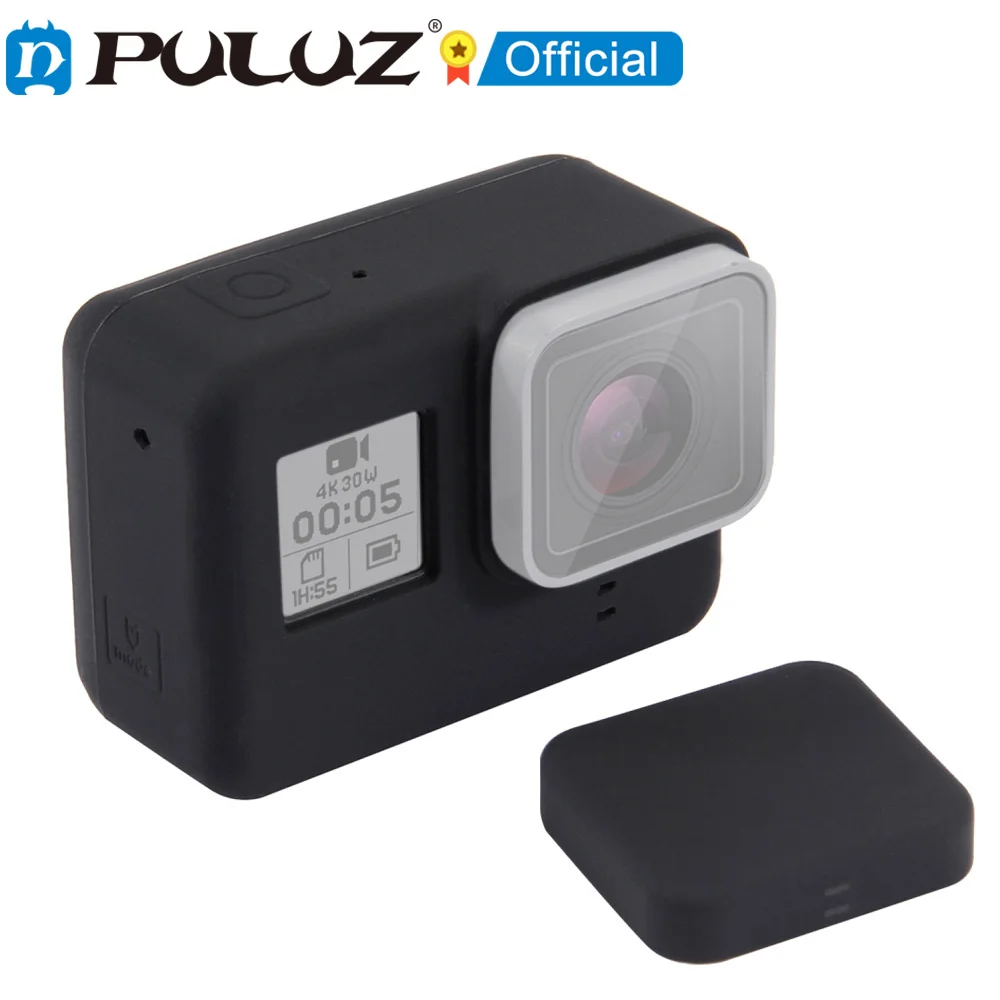 Color : Green 7 Silver /6/5 Ychaoya Silicone Protective Case with Lens Cover for GoPro HERO7 Black /7 White Black