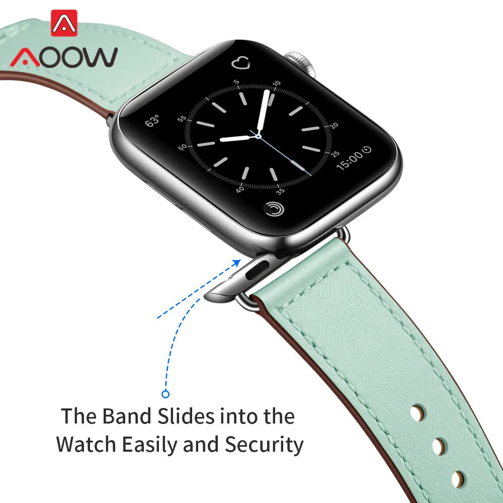 Ремешок из натуральной кожи петлевой для часов Apple Watch 38 мм 42 мм 40 мм 44 мм браслет ремешок Карлос Корреа аксессуары для iwatch 1 2 3 4