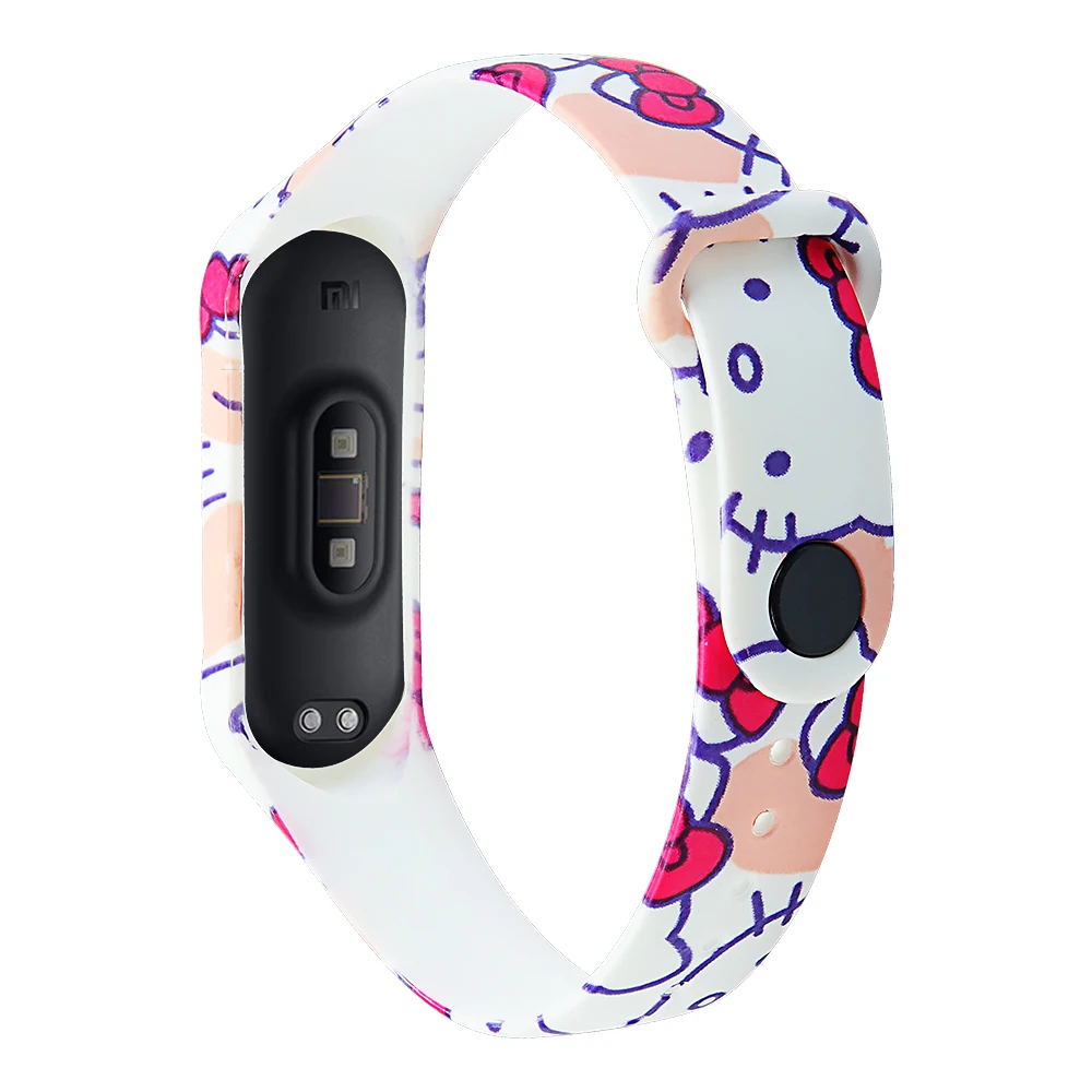 Новый браслет Joyozy с принтом силиконовый ремешок для xiaomi mi band 3 водонепроницаемый