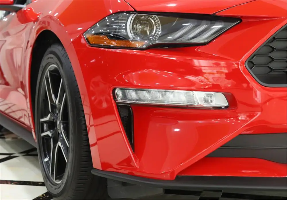 Для Ford Mustang up автомобильные передние дневные ходовые огни декоративные наклейки крышка Внешняя защита аксессуары для укладки