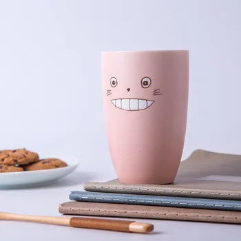 

Ceramics Marc Cup Originality Glass Lovely Cartoon Cup Breakfast Cup Oatmeal Bowl Milk Cup Hand Hold Lovers Cup