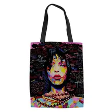 HaoYun/черные африканские женские сумки на плечо с принтом в африканском стиле, женские сумки на плечо с героями мультфильмов, дизайнерские льняные сумки на плечо