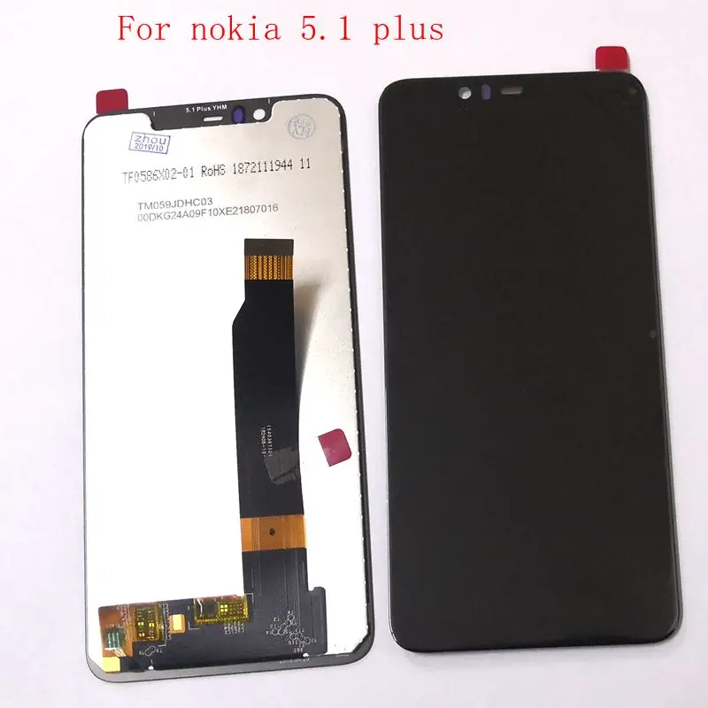 Для Nokia 5 1 Plus TA-1102 x5 TA-1120 TA-1105 ЖК-экран + Сенсорное стекло дигитайзер в сборе для nokia