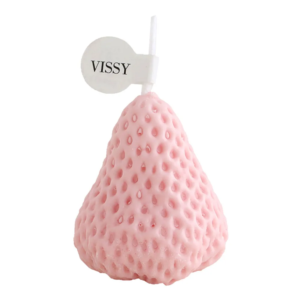 Strawberry Scented Candle Candles Strawberries Aromatherapy Adds Fragrance For Birthday Gift DIY Cute Wax Lifelike | Дом и сад