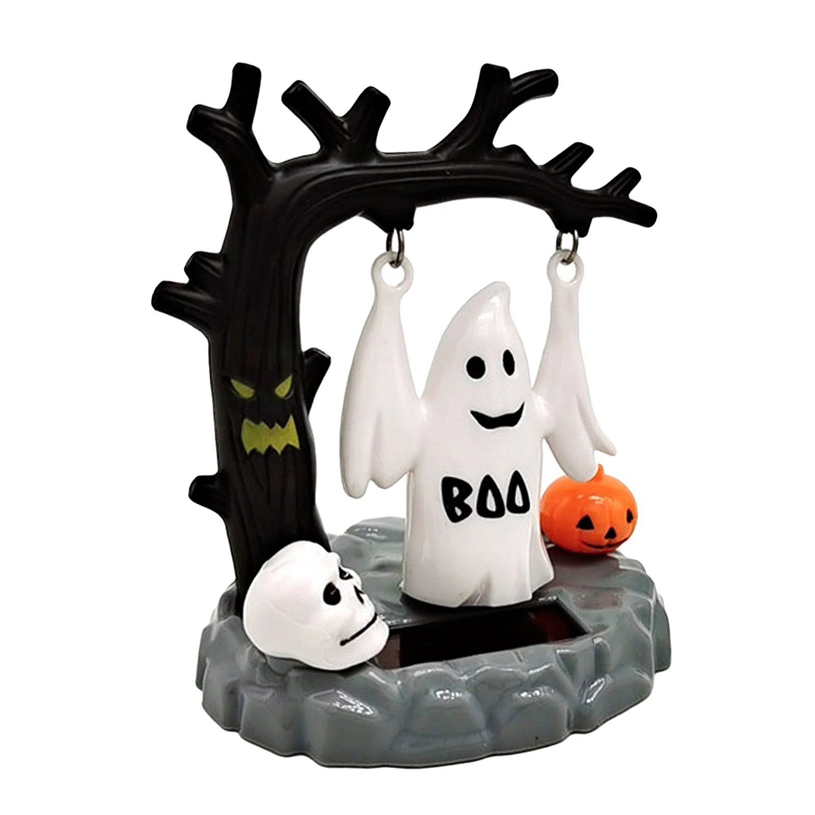 1pc Creative Solar Powered Dancing Swinging Hanged Ghost Doll Shaking Body Dolls Home Office Desk Decoration