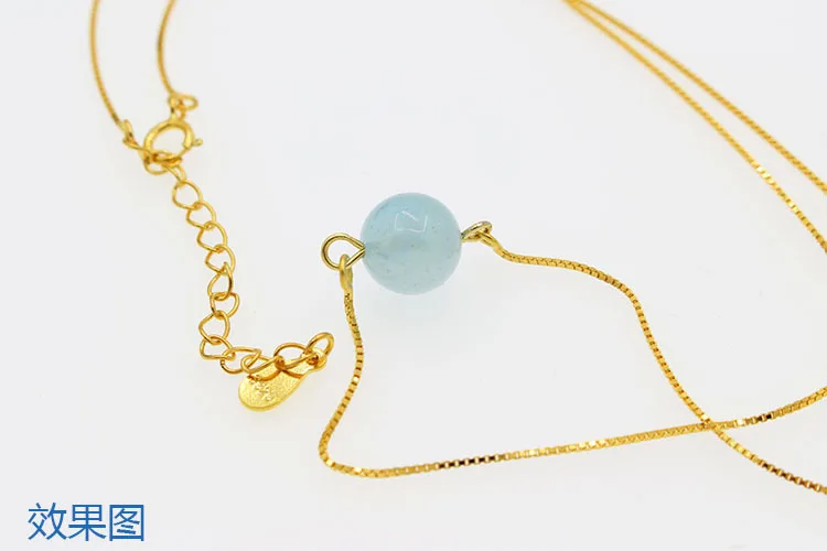 S925 Fine Silver Semi-Finished Necklace DIY Accessories Additive Beads Chain Material Semi-Finished Box Chain
