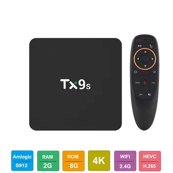 

TX9S Android 7.1 TV Box Amlogic S912 Octa Core 2GB 8GB Media Player 2.4Ghz WiFi 100M LAN 4K HD Smart Set Top Box PK X96 mini