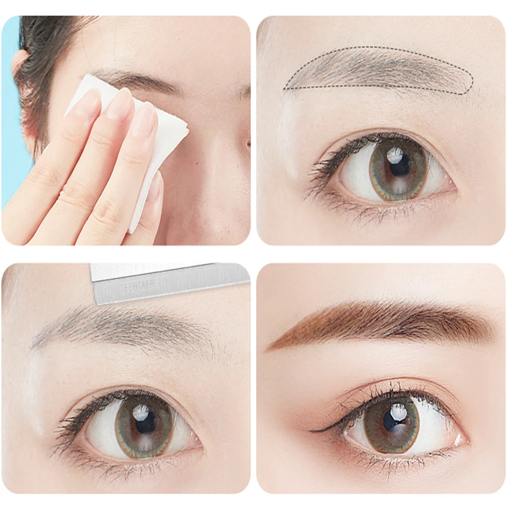10Pcs/set Eyebrow Razor Trimmer Blade Facial Knife Hair Removers Shaper Professional Make Up Tools Shaver Shaving Tool