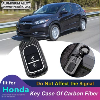 

ABS Carbon Fiber Pattens Car Key Case Cover For Honda Fit Jazz Vezel HR-V Jade Button Start 2 buttons Auto keychain