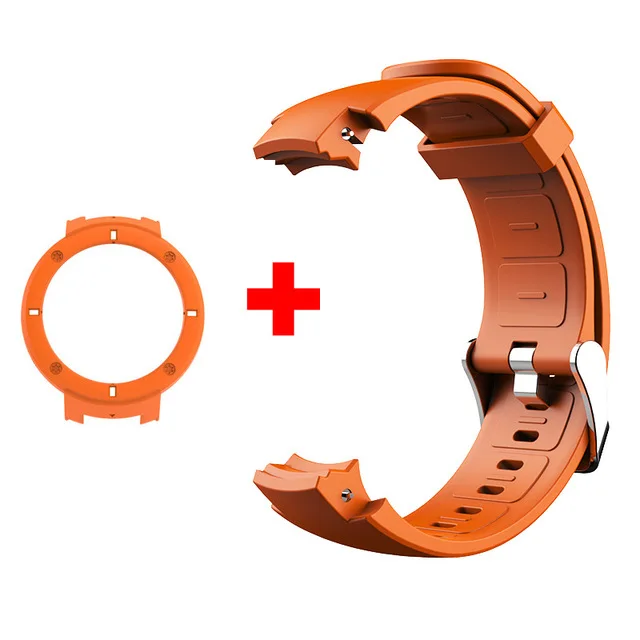 SIKAI силиконовый кожаный ремешок для часов Huami Xiaomi Amazfit Verge 3 lite часы высококачественный ремешок сменный Браслет для Huami 3 - Цвет: silicone orange