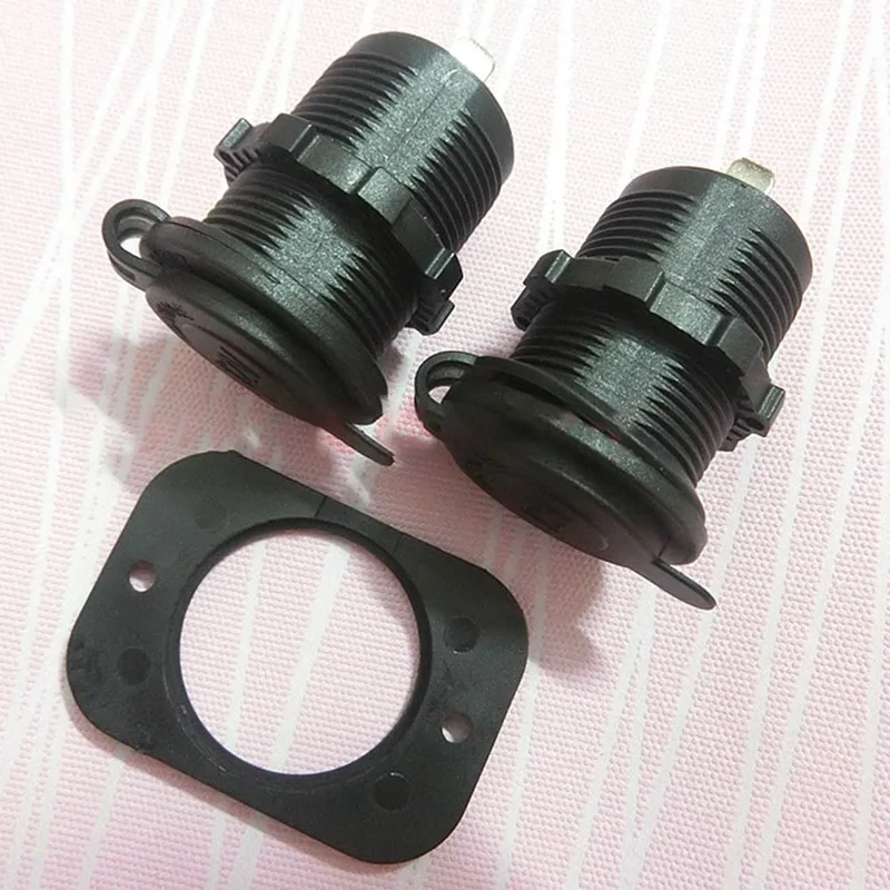 Cigarette Lighter Socket 12V Waterproof Car Boat Motorcycle Cigarette Lighter Sockets Power Plug Outlet