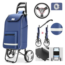 Лестница корзина для покупок 40л Большая вместительная тележка прицеп Складная Водонепроницаемая тележка