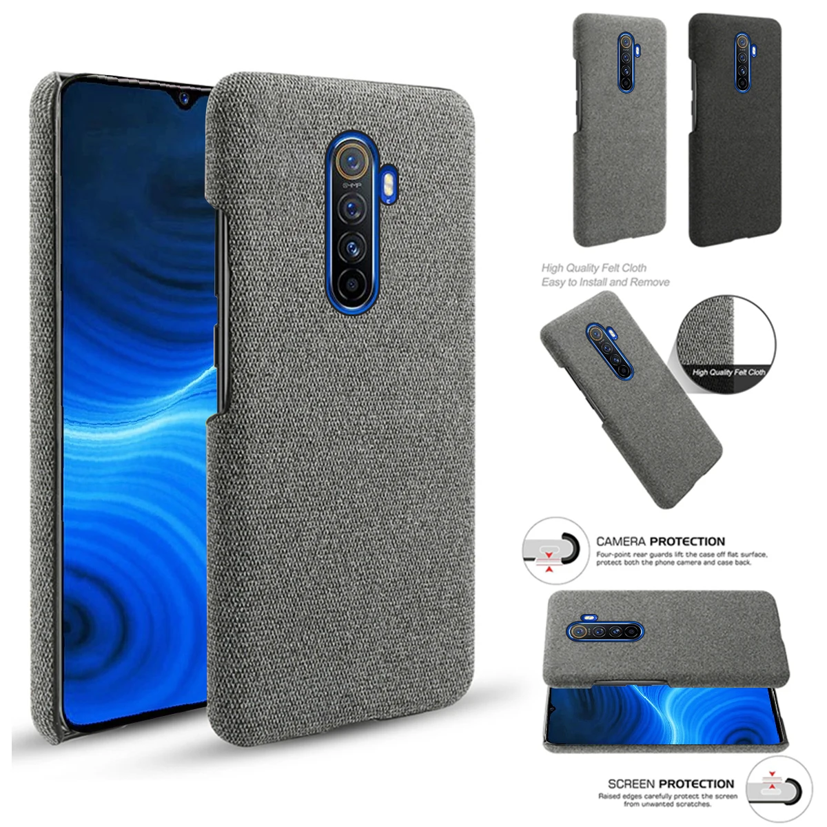 Чехол для Oppo Realme X2 Pro/Reno Ace чехол телефона Ретро Тканые тканые ткани с защитой от