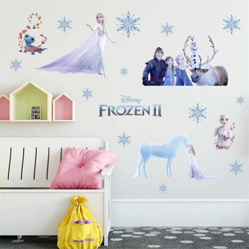Description Picture 5 of itemMINISO Vivid Cartoon Frozen Wall Stickers For Kids Room Bedroom DIY Wall Decoration stickers 3D Anna Princess Movie Posters
