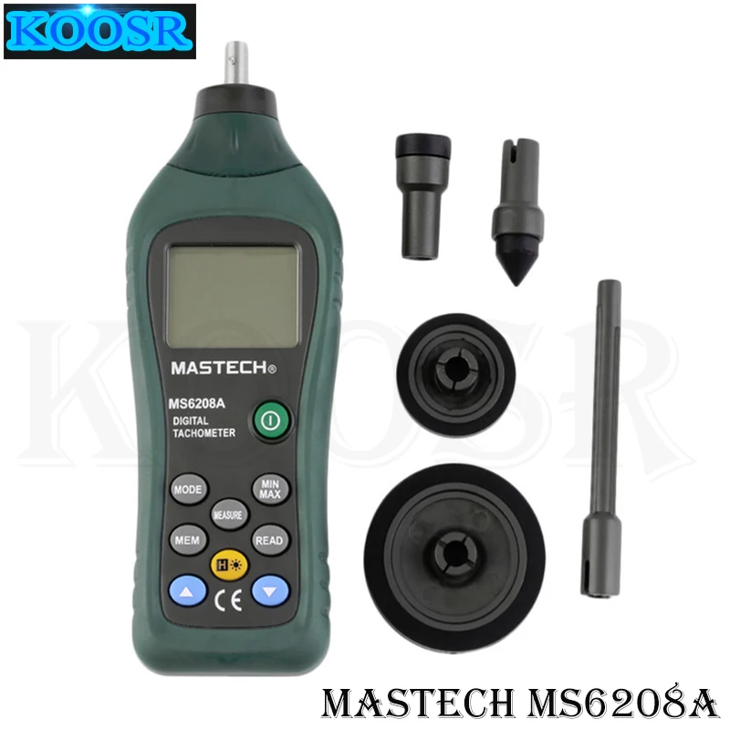 Цифровой тахометр MASTECH MS6208A измеритель оборотов в минуту с ЖК дисплеем и