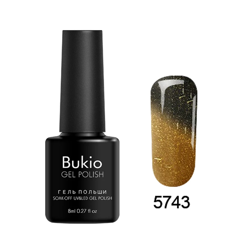 5743 Bukio хамелеон, изменяющийся от температуры гель лак для ногтей 8 мл французская эмаль полуперманентный Лаки Лайк для дизайна ногтей маникюр - Color: 5743
