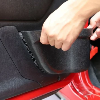 

Auto Storage Box Accessories 4pcs Front+Rear Door Net For Jeep Wrangler JK 11+ Black ABS
