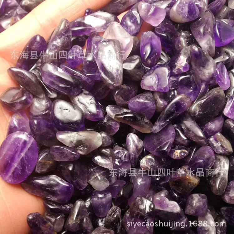 Natural Amethyst Gravel Uruguay Deep Amethyst Stone yu gang shi Long 15-25 Millimeter Everything 100g