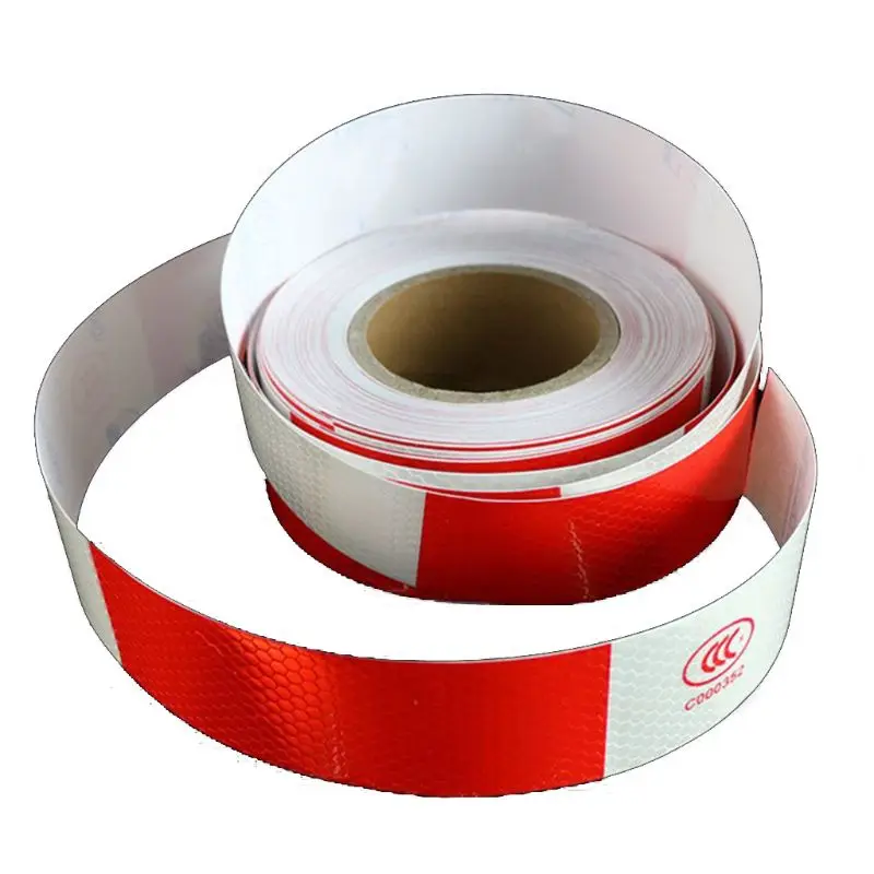 Red & White Arrow Reflective Tape High Intensity Vinyl Self-Adhesive Waterproof 