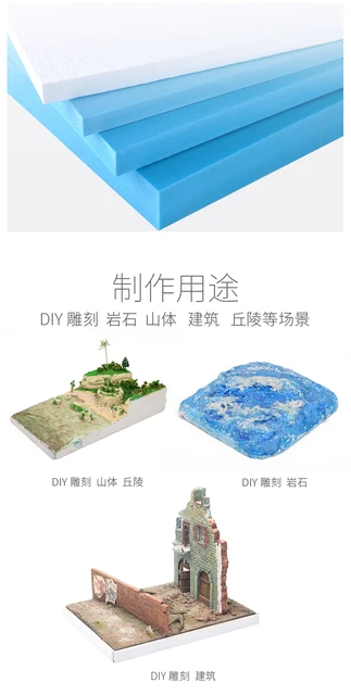 1pc High Density Foam Board Craft Foam Block Diorama Base for Model Making  Miniature Scene Terrain DIY Model Building Material - AliExpress