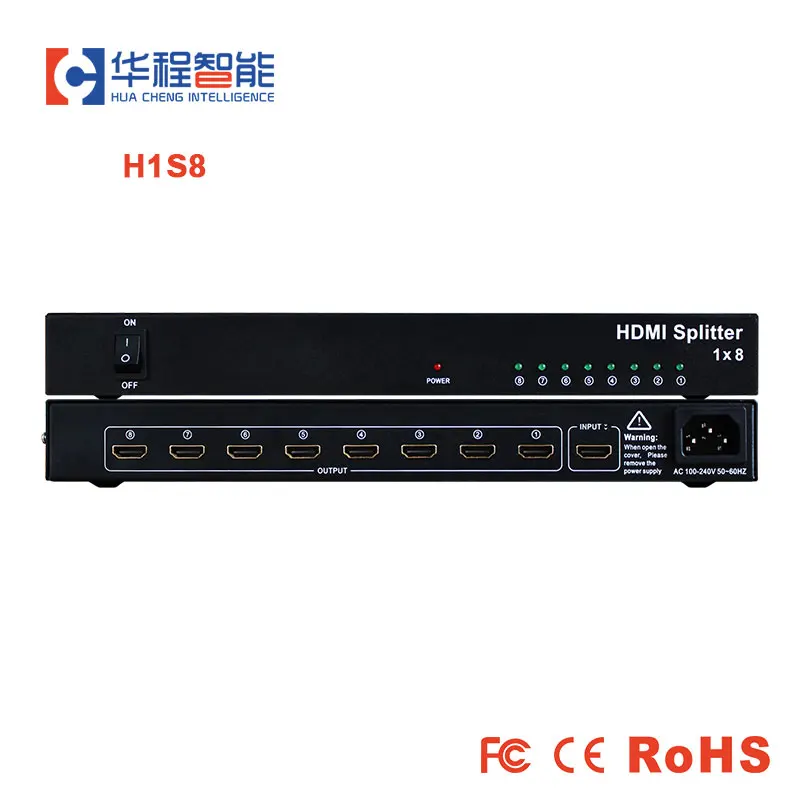 Разветвитель hdmi 1x8 поддержка 1080p 3D 4K HD разрешение как dtech в dicolor светодиодный