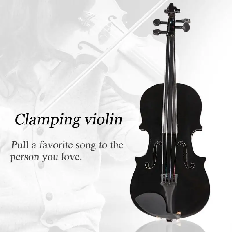 

1/8 Splint Acoustic Violin Bright Fiddle Exerciser Set for Musical Lover Student Stringed Instruments