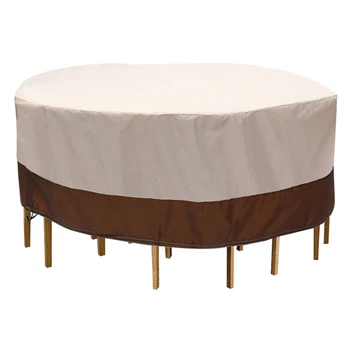 

Anti Fading Portable Table Chair Dustproof Round Furniture Covers Home Garden Rain Snow Waterproof Outdoor Patio Oxford Cloth