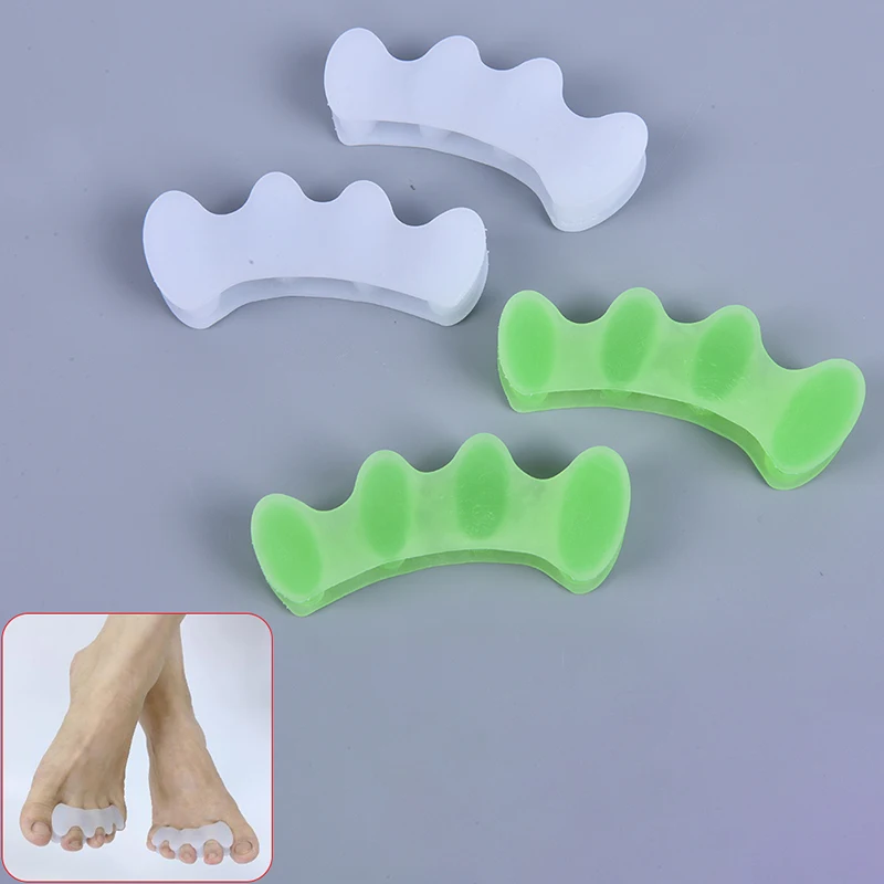2pcs/set Silicone Finger Toe Protector Toe Separators Stretchers Straightener Bunion Protector Pain Relief Foot Care