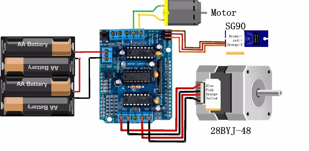 1 шт. L293D моторный привод щит двойной для arduino Duemilanove, плата расширения привода двигателя Щит управления двигателем