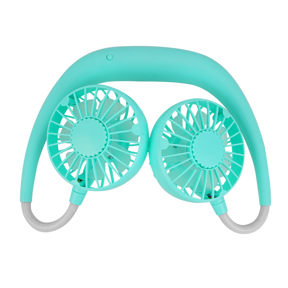 Портативный мини вентилятор без рук персональный USB перезаряжаемый шейный 3