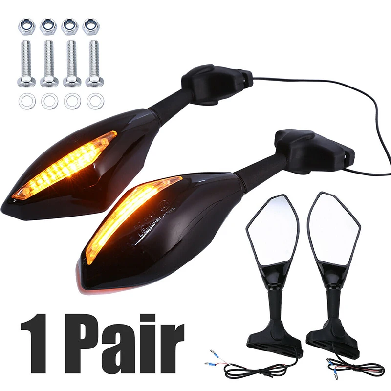 Retroviseur Clignotants Moto для Honda CBR 250 600 900 1000 RR 2 шт. светодиодный поворотник Индикаторы мотоциклетные боковые зеркала заднего вида